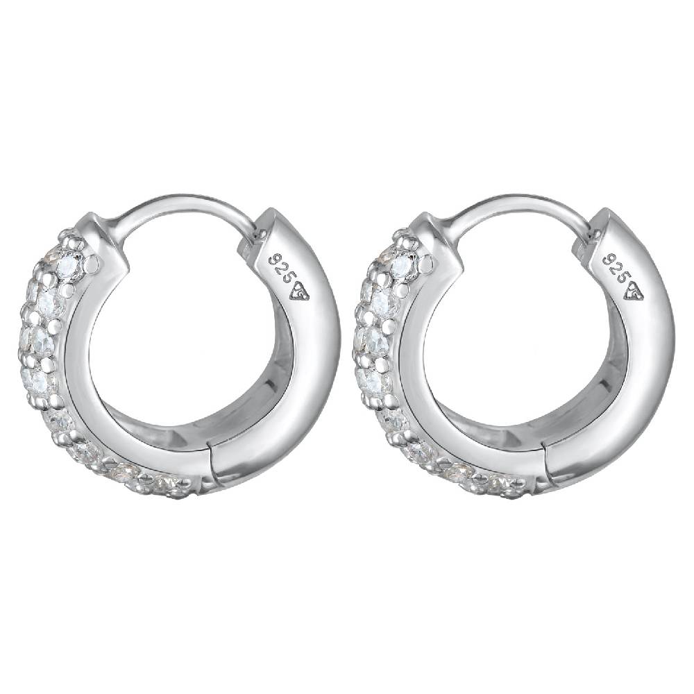 Kuzzoi Creolen Chunky | Zirkonia (Weiß) Preisnachlass