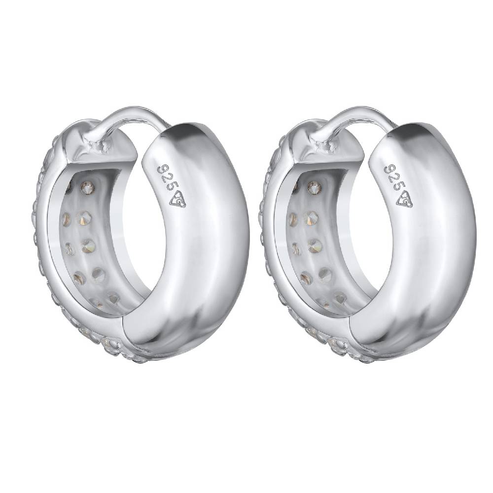 Kuzzoi Creolen Chunky | Zirkonia (Weiß) Preisnachlass