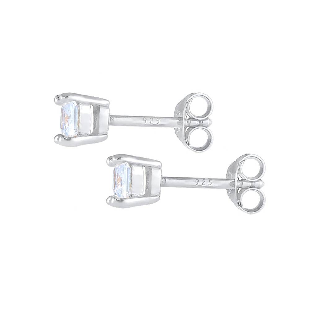 Kuzzoi Ohrstecker Quadrat | Zirkonia Kristalle (Weiß) Cyber Monday