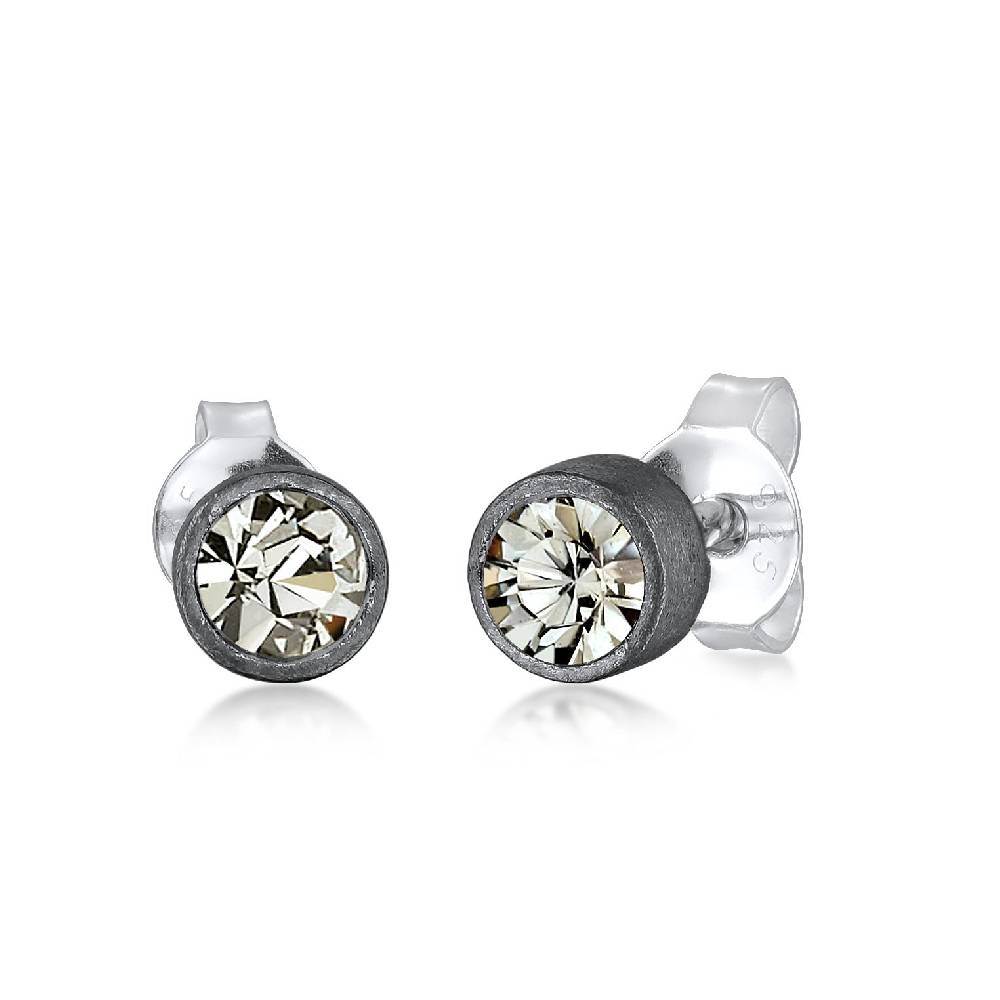 Kuzzoi Ohrstecker Rund | Kristall (Grau) Osterangebot