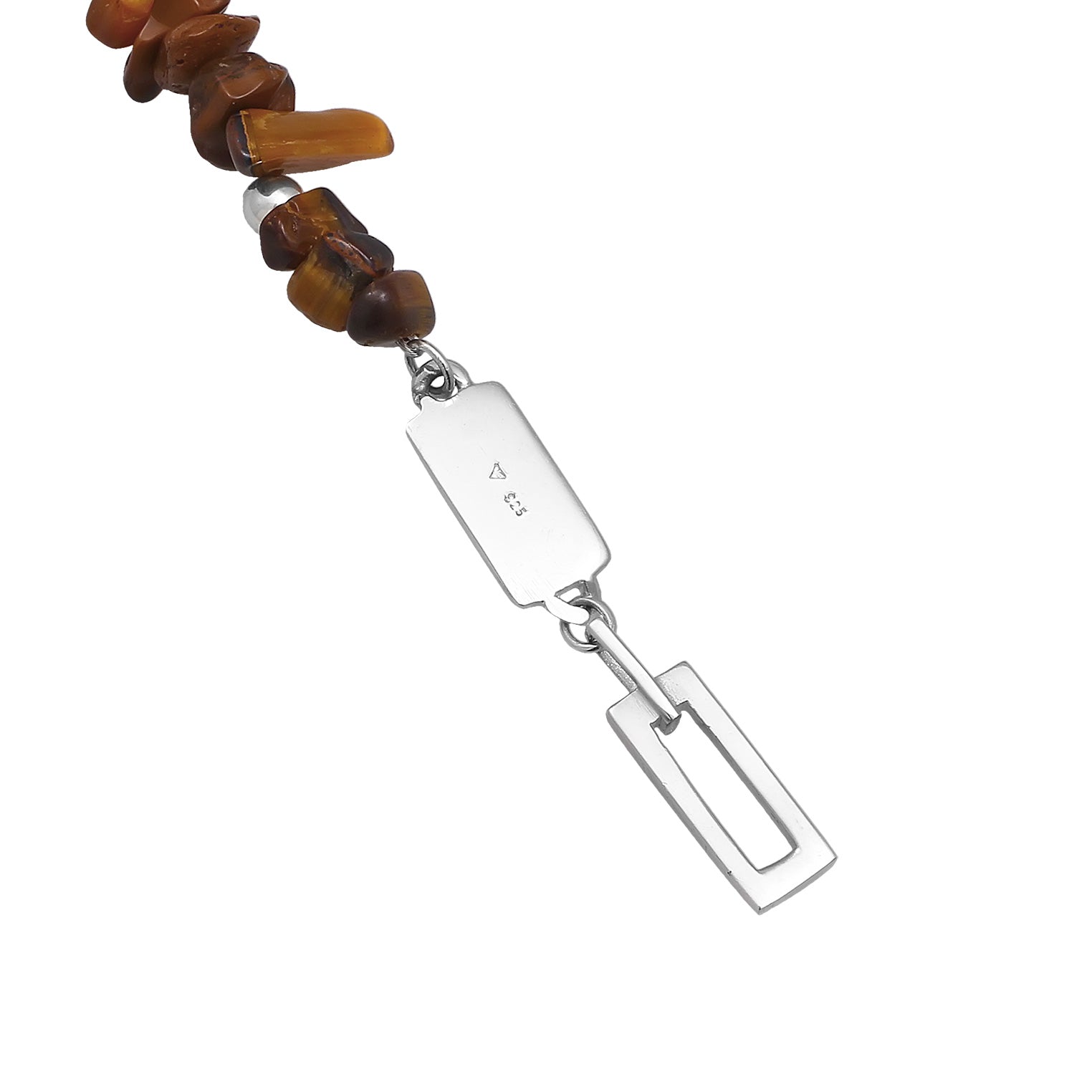 Kuzzoi Halskette Edelstein Splitter | Tigerauge (Braun) Große Rabatte