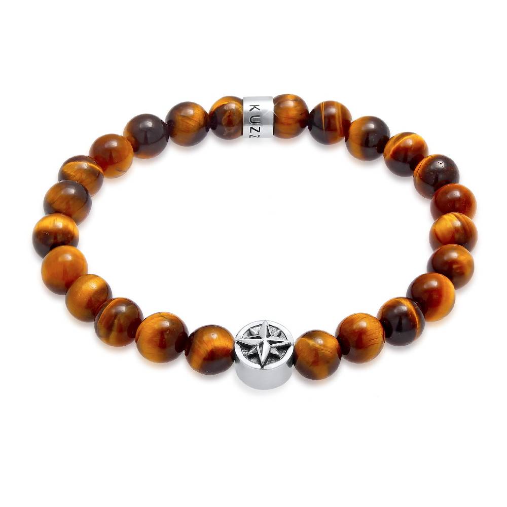 Kuzzoi Armband Kompass | Tigerauge (Braun) Bestseller