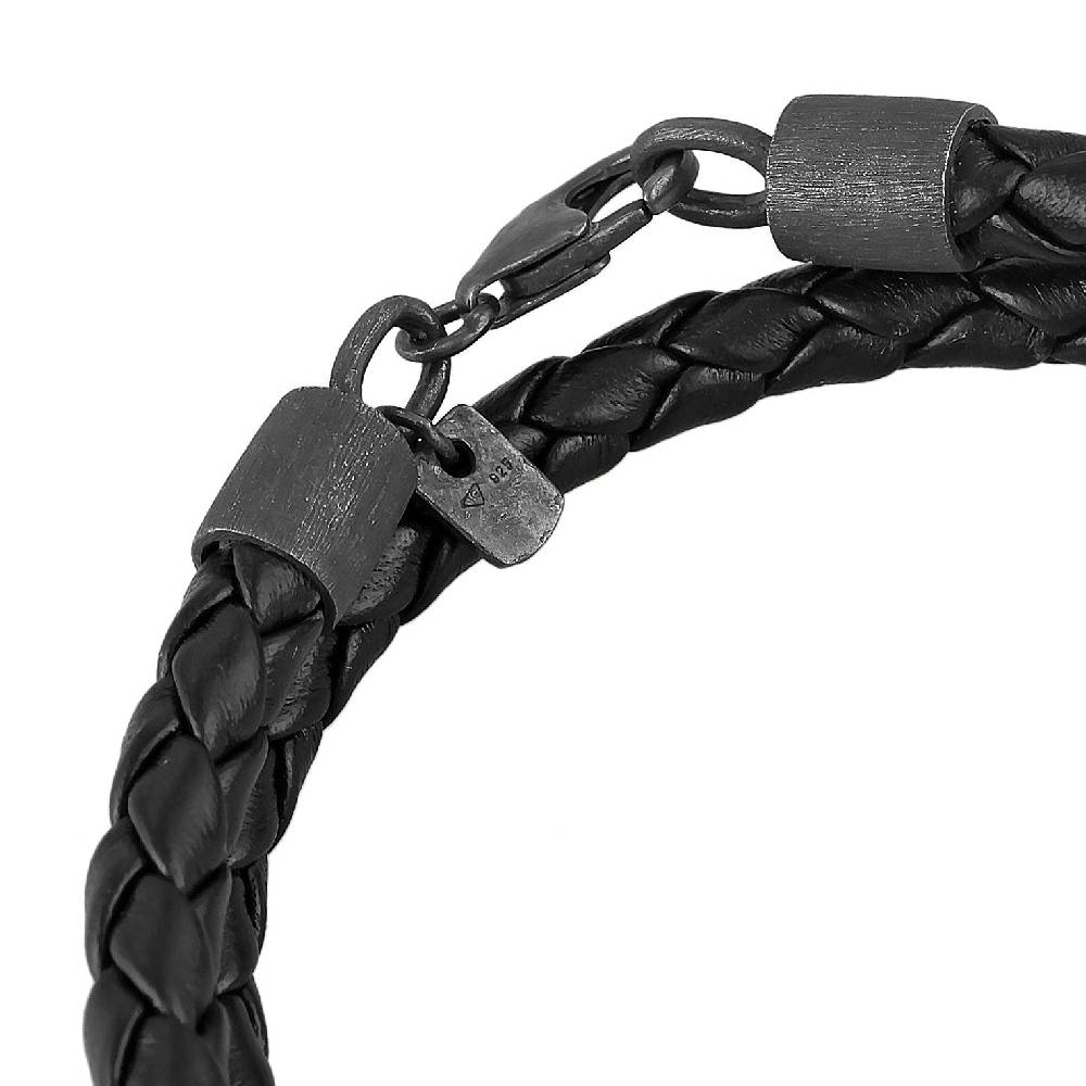 Kuzzoi Halskette | Echtleder (Schwarz) Black Friday Preise