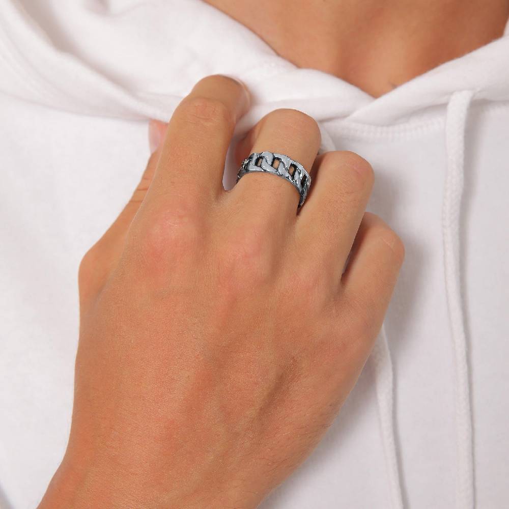 Kuzzoi Bandring Chunky Chain Fabrikverkauf