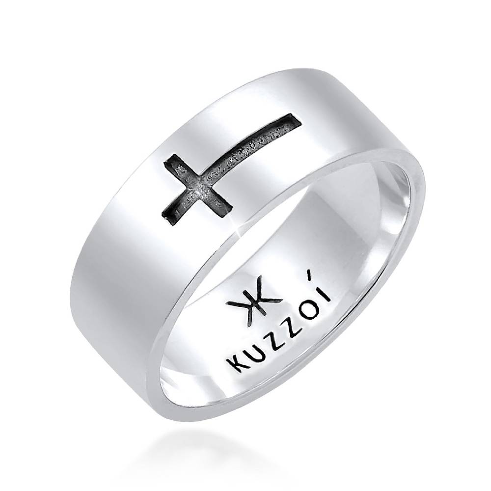 Kuzzoi Ring Breit Kreuz Tiefpreis