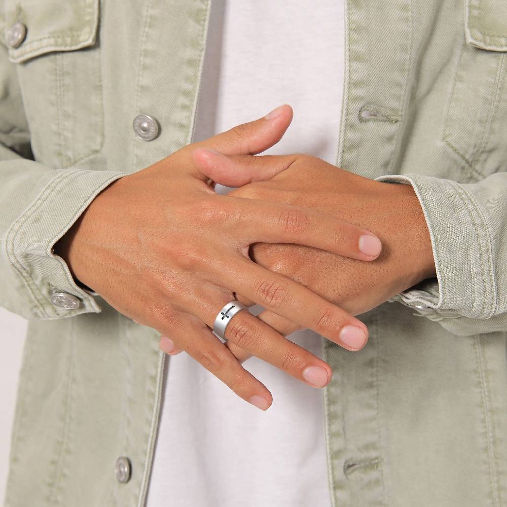 Kuzzoi Ring Breit Kreuz Tiefpreis