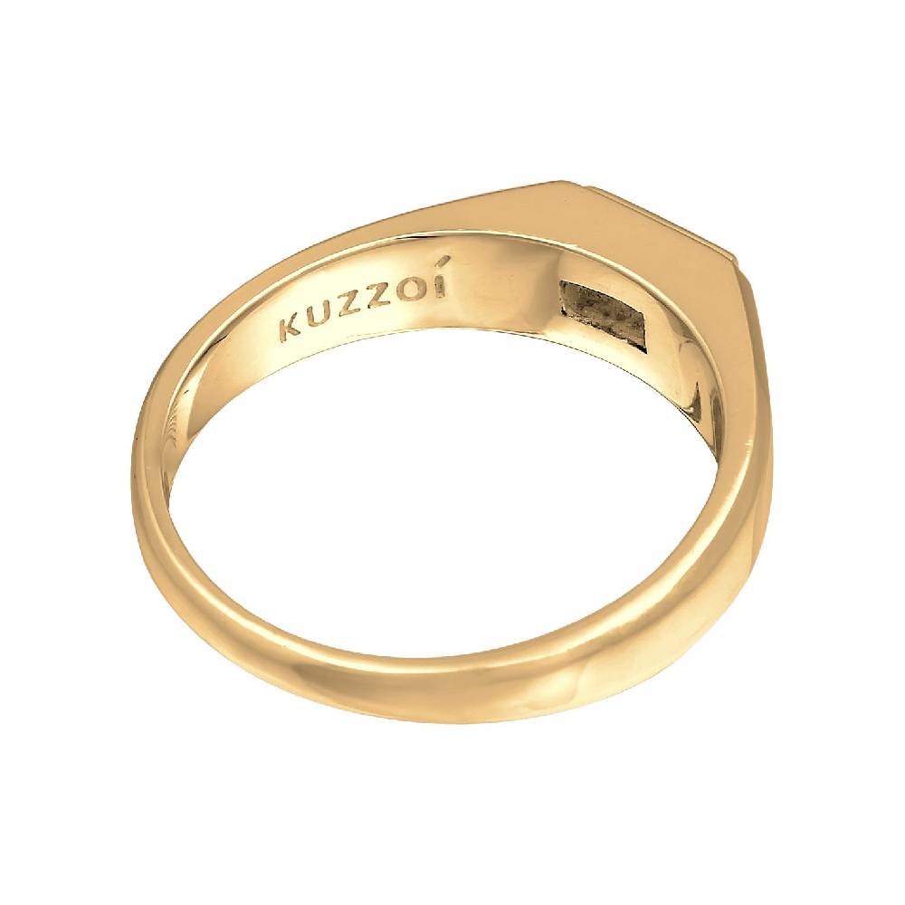 Kuzzoi Siegelring Quadrat | Topas (Weiß) Super Rabatt