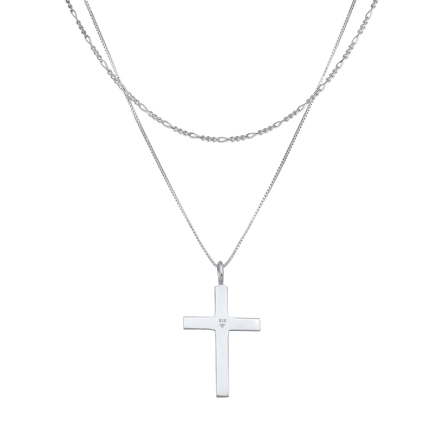 Kuzzoi Layer-Halskette Kreuz Sonderangebot