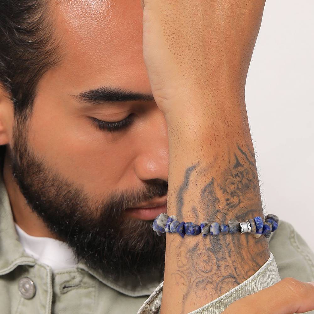 Kuzzoi Armband Beads Vintage | Lapiz Lazuli Steine (Blau) Letzte 2 Tage