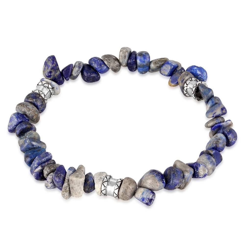 Kuzzoi Armband Beads Vintage | Lapiz Lazuli Steine (Blau) Letzte 2 Tage