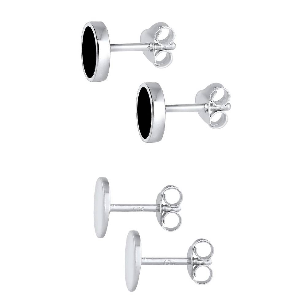 Kuzzoi Ohrringset Geo Rund | Emaille Bis zu 60% Rabatt