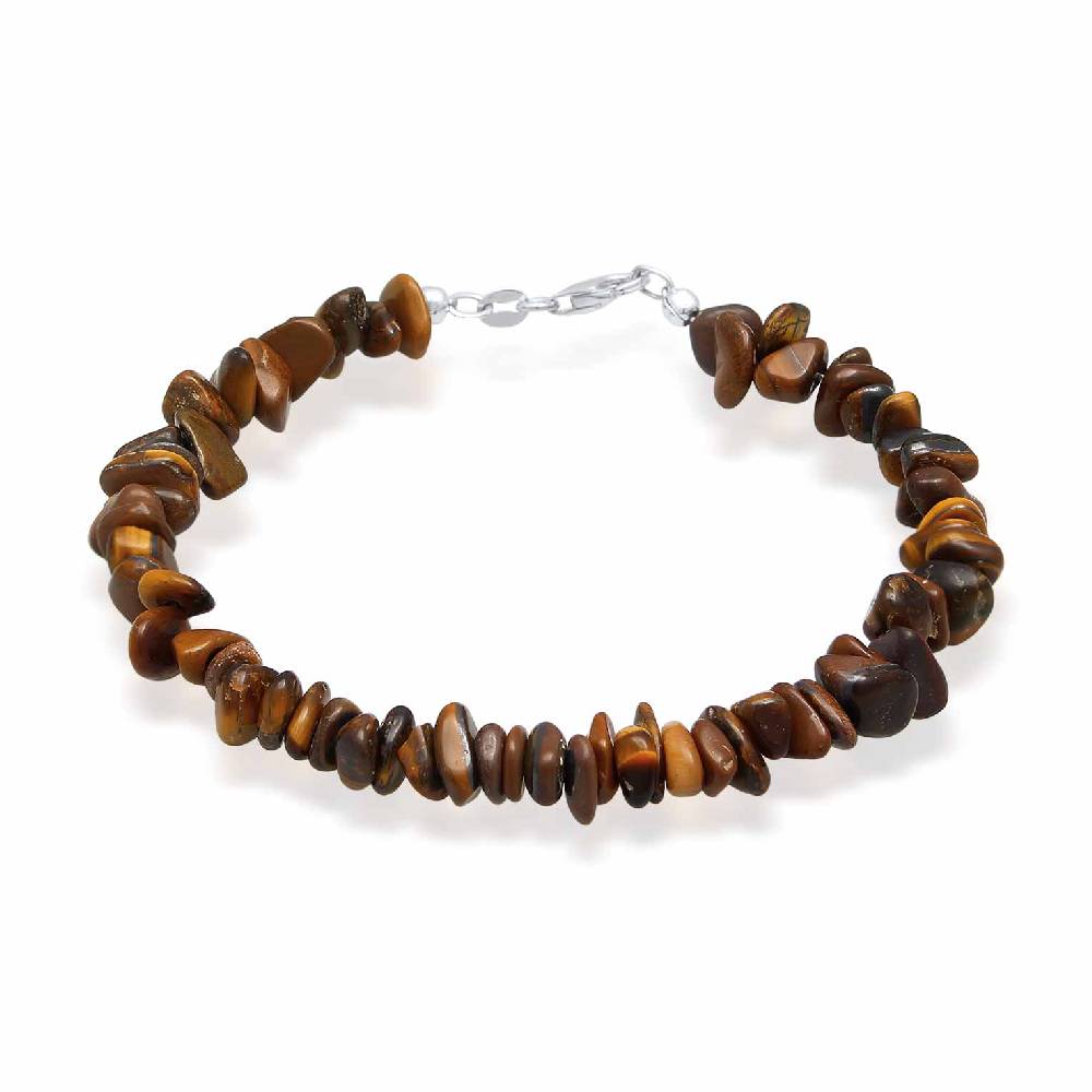 Kuzzoi Armband Splitter Natur | Tigerauge Edelsteine Kostenloser Versand international