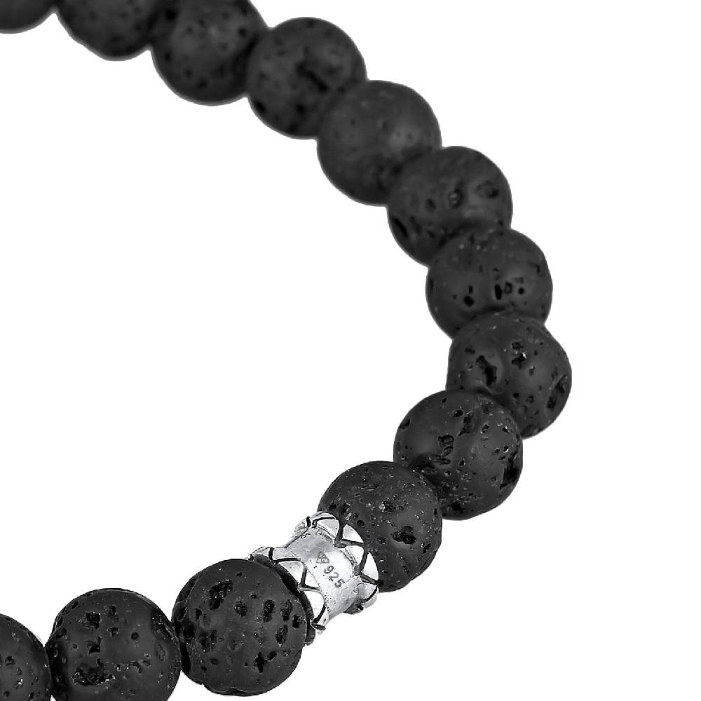 Kuzzoi Armband Totenkopf | Lava Perlen Limitierter Zeitrabatt