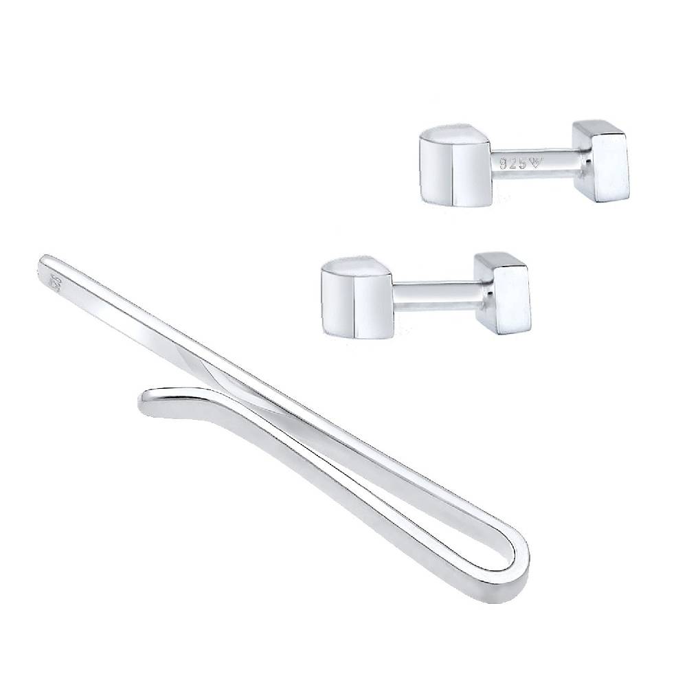 Kuzzoi Schmuckset Krawattennadel Manschettenknöpfe Basic Valentinstagsangebot