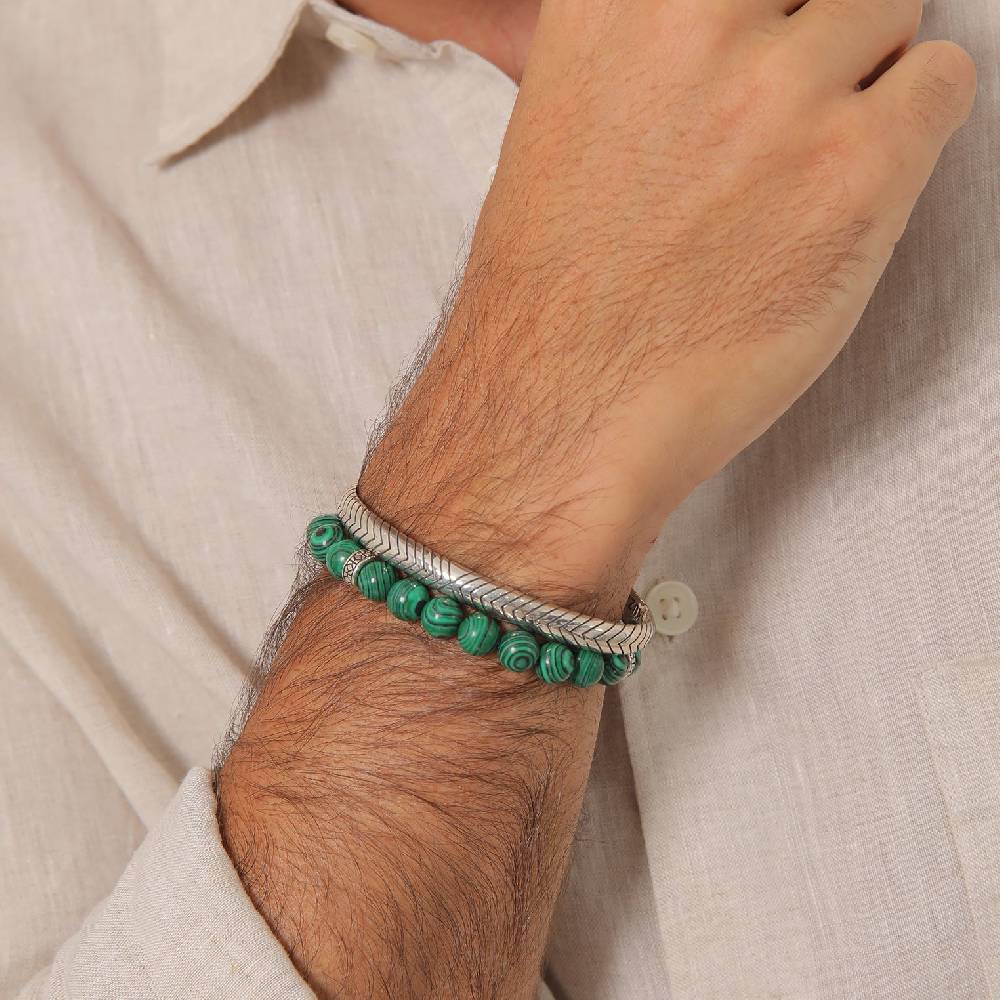 Kuzzoi Armbandset Armreif | Malachit (synth.) Flash Sale