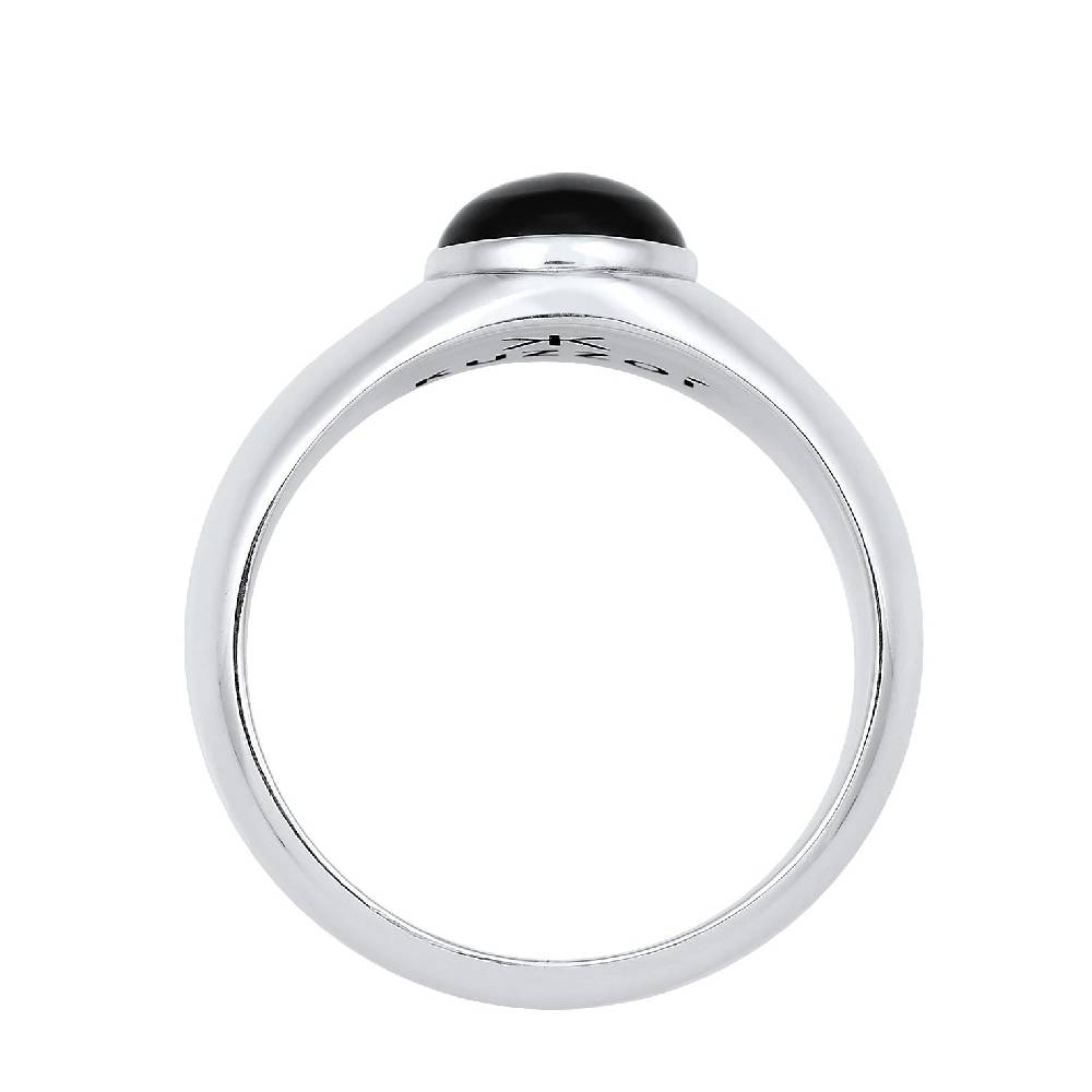 Kuzzoi Siegelring Oval | Onyx (Schwarz) Online Shopping