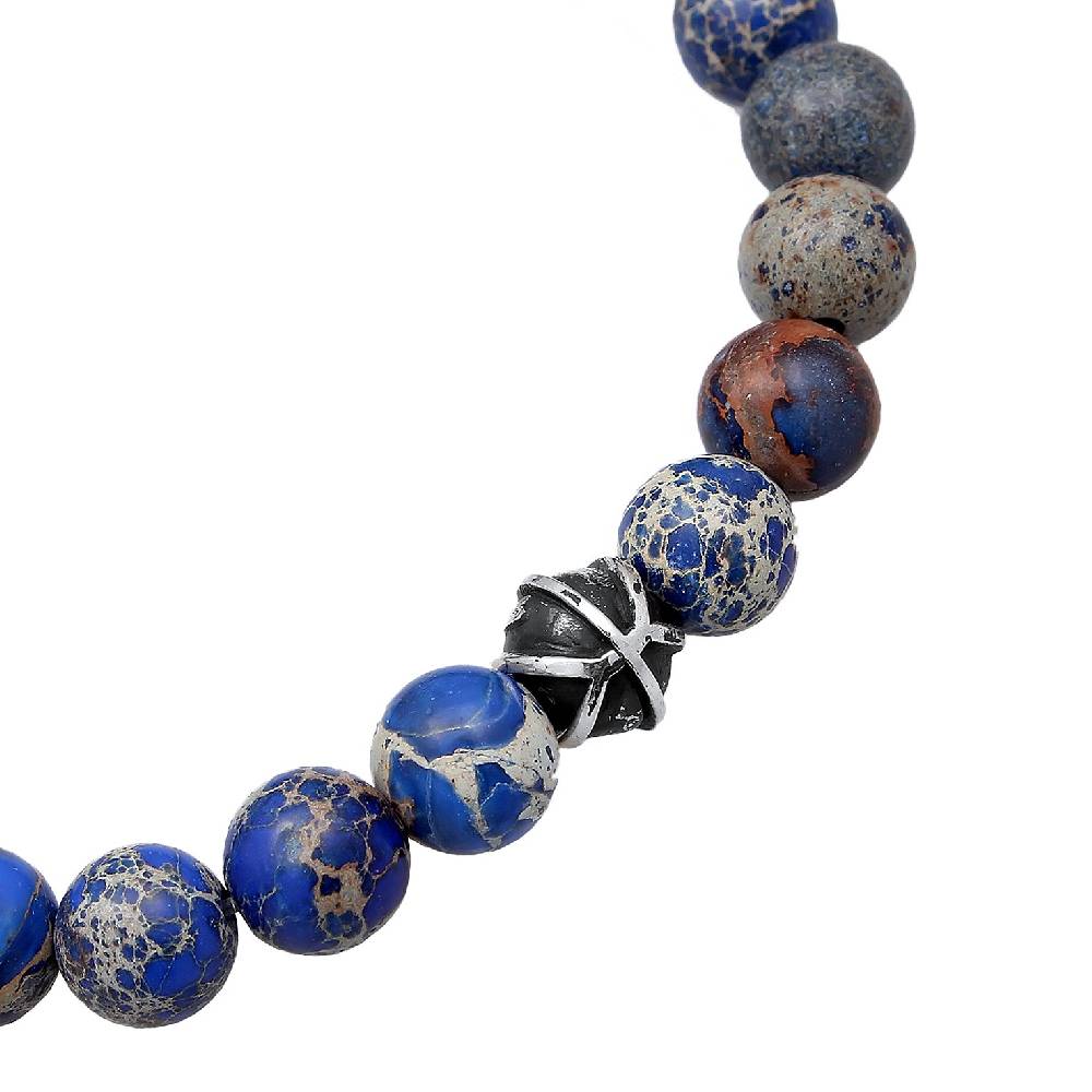 Kuzzoi Armband Kugeln | Achat (Blau) Muttertagsangebot