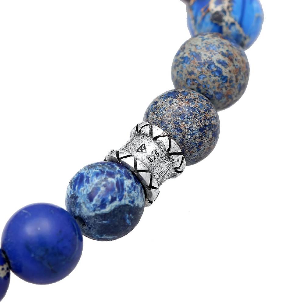 Kuzzoi Armband Kugeln | Achat (Blau) Muttertagsangebot