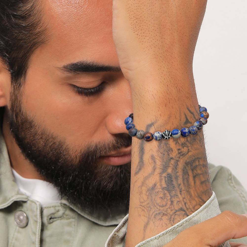 Kuzzoi Armband Kugeln | Achat (Blau) Muttertagsangebot