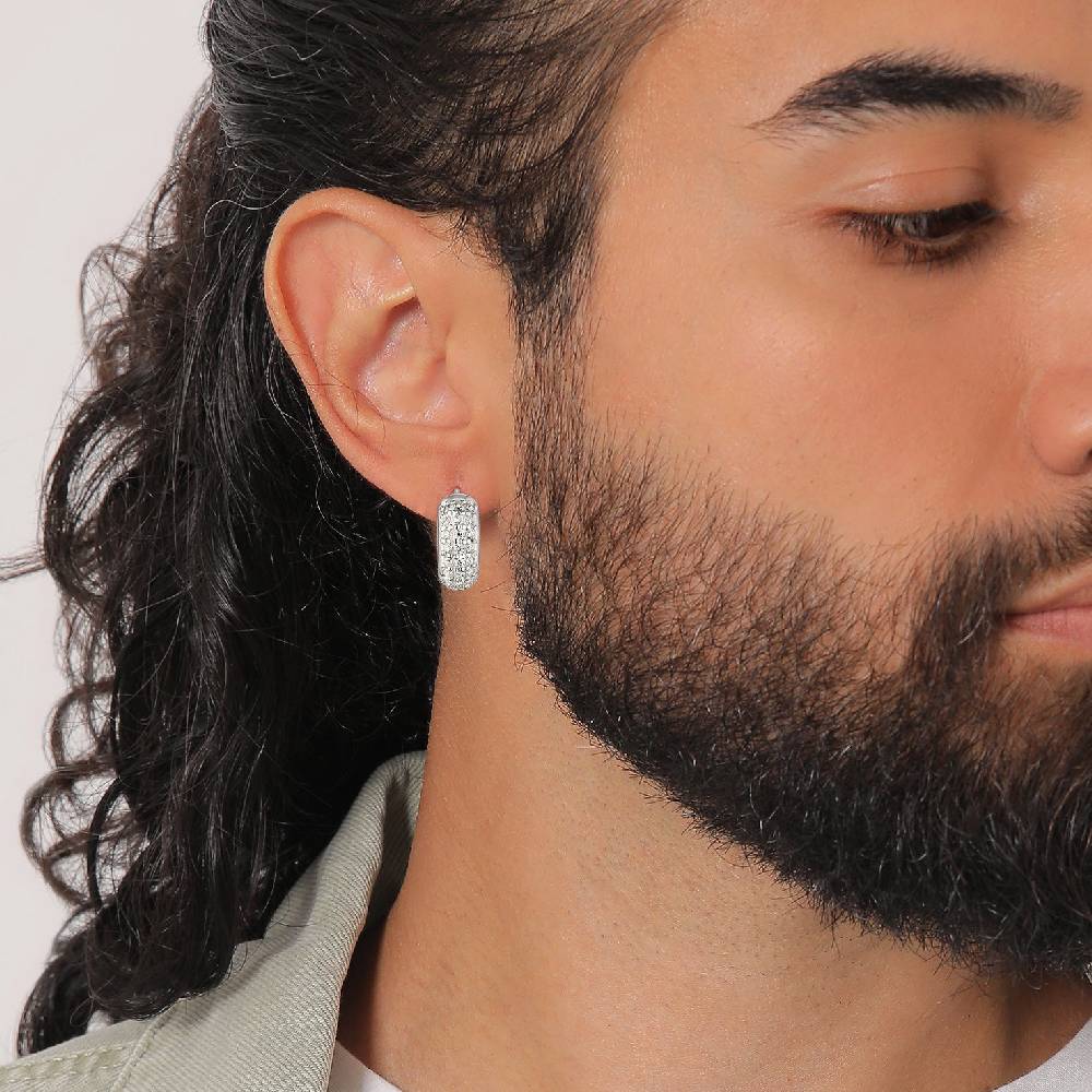 Kuzzoi Creolen Chunky | Zirkonia (Weiß) Große Rabatte