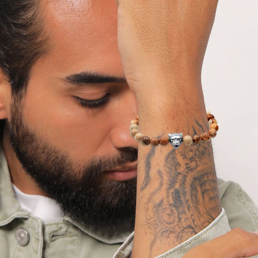 Kuzzoi Armband Tigerkopf | Achat (Braun) Super Sparpreis