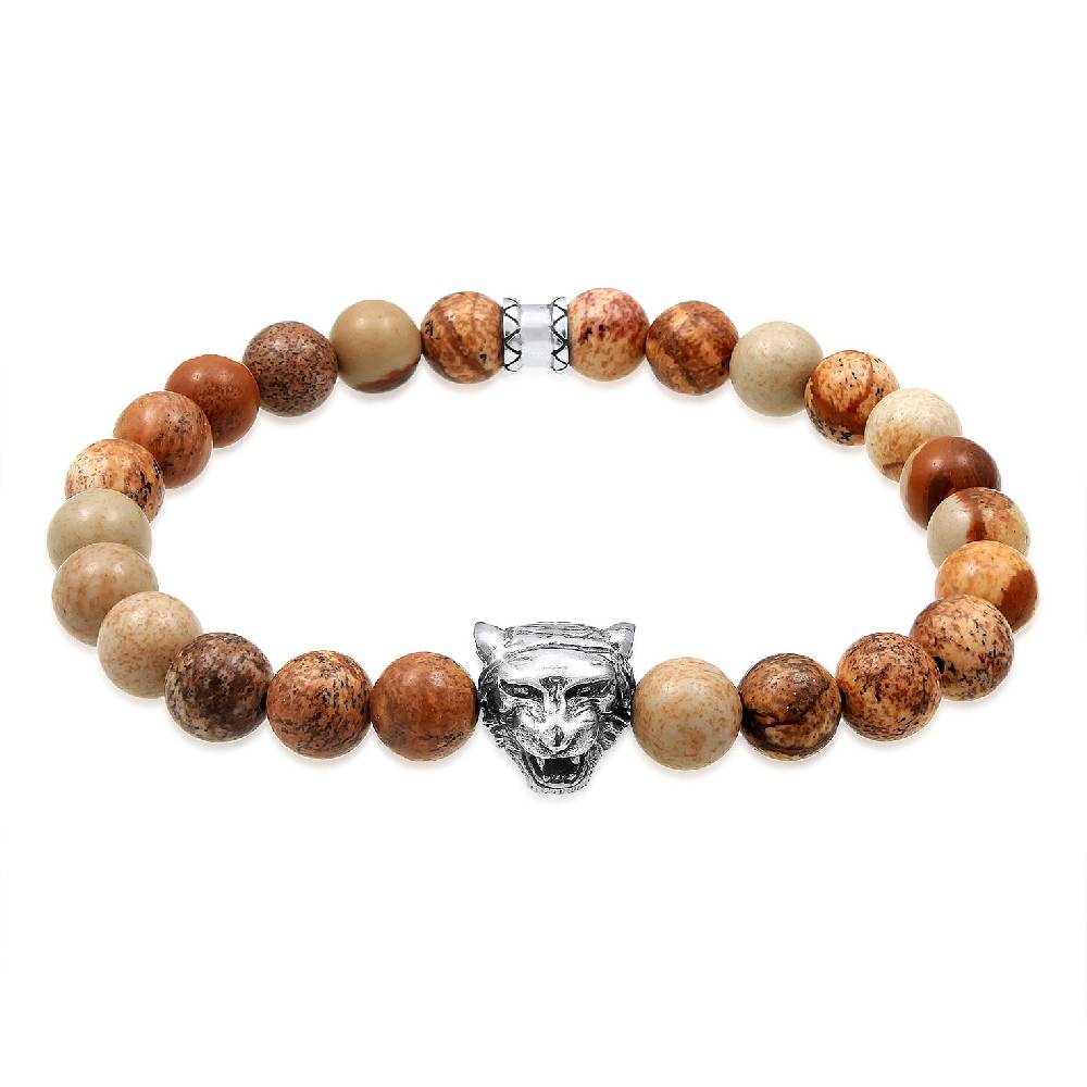 Kuzzoi Armband Tigerkopf | Achat (Braun) Super Sparpreis