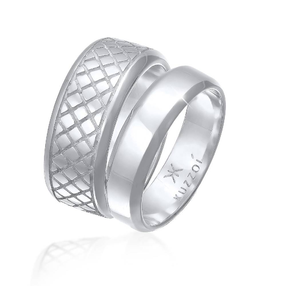Kuzzoi Bandring 2er Set Struktur Sonderangebot der Fabrik