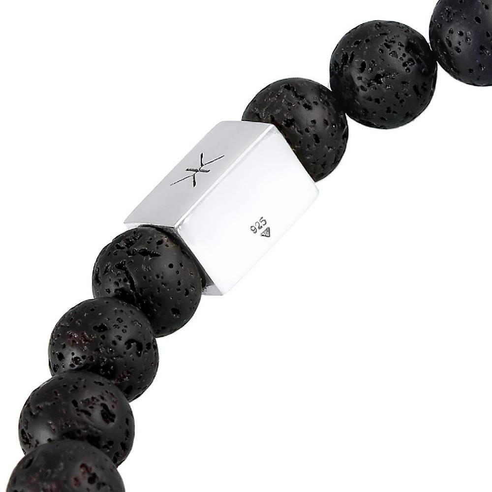 Kuzzoi Armband Geo | Lava Perlen (Schwarz) Discount Store für neue Produkte