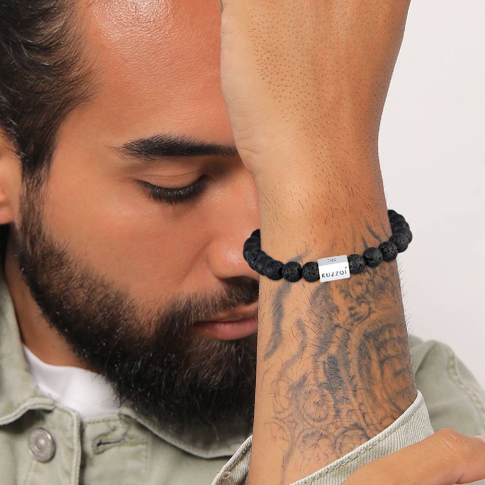 Kuzzoi Armband Geo | Lava Perlen (Schwarz) Discount Store für neue Produkte