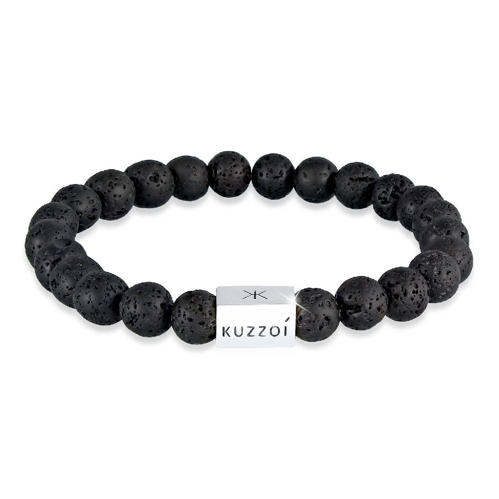 Kuzzoi Armband Geo | Lava Perlen (Schwarz) Discount Store für neue Produkte