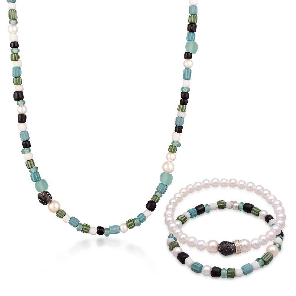 Kuzzoi Schmuckset Beads Boho | Muschelkernperlen Begrenzt auf 3 Tage