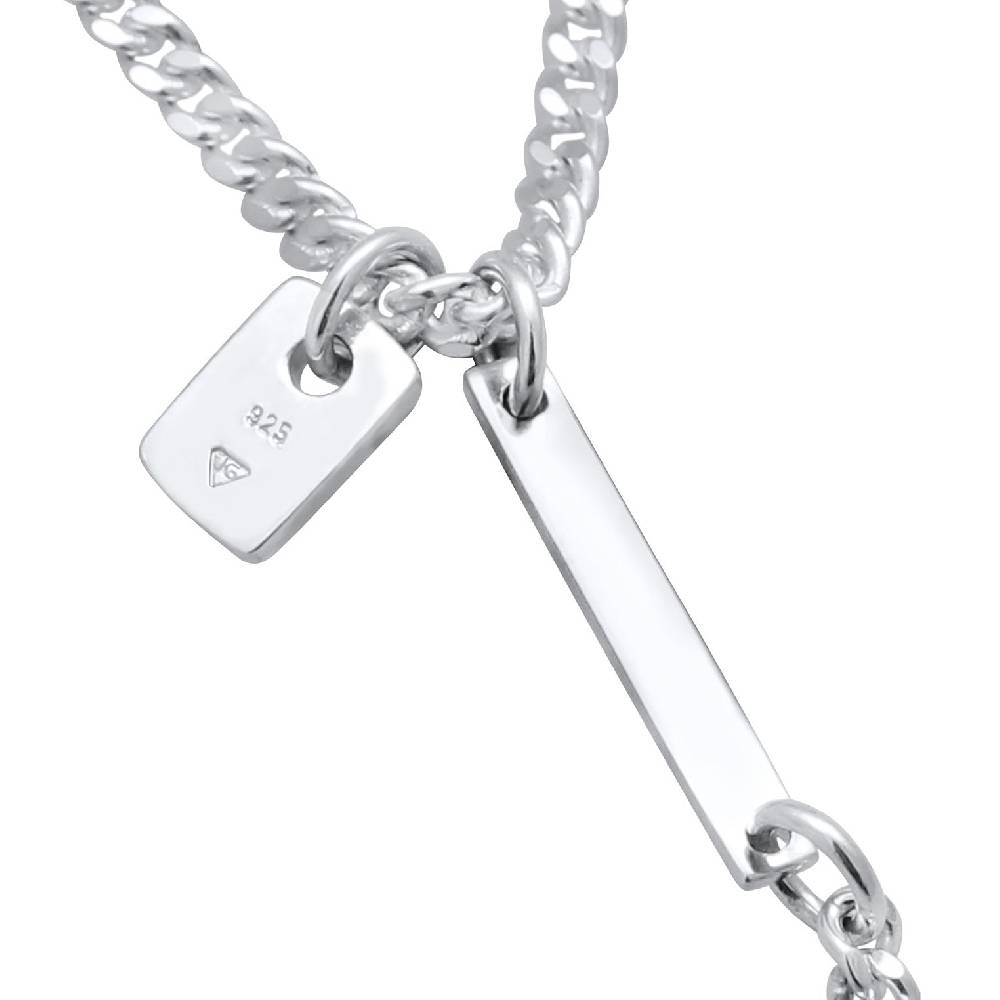 Kuzzoi Modische Y-Kette mit Barren 925 Silber Black Friday Preise