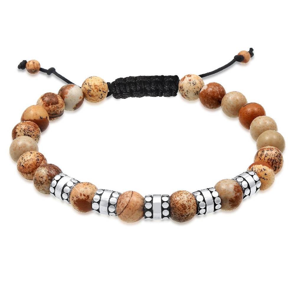 Kuzzoi Armband Kugeln | Achat (Braun) im Angebot