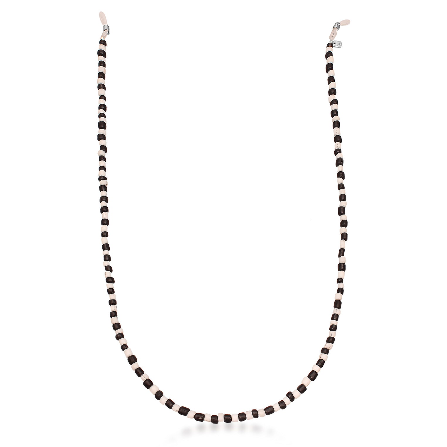 Kuzzoi Brillenkette Beads | Glas Perlen (Schwarz & Weiß) Neueste Mode