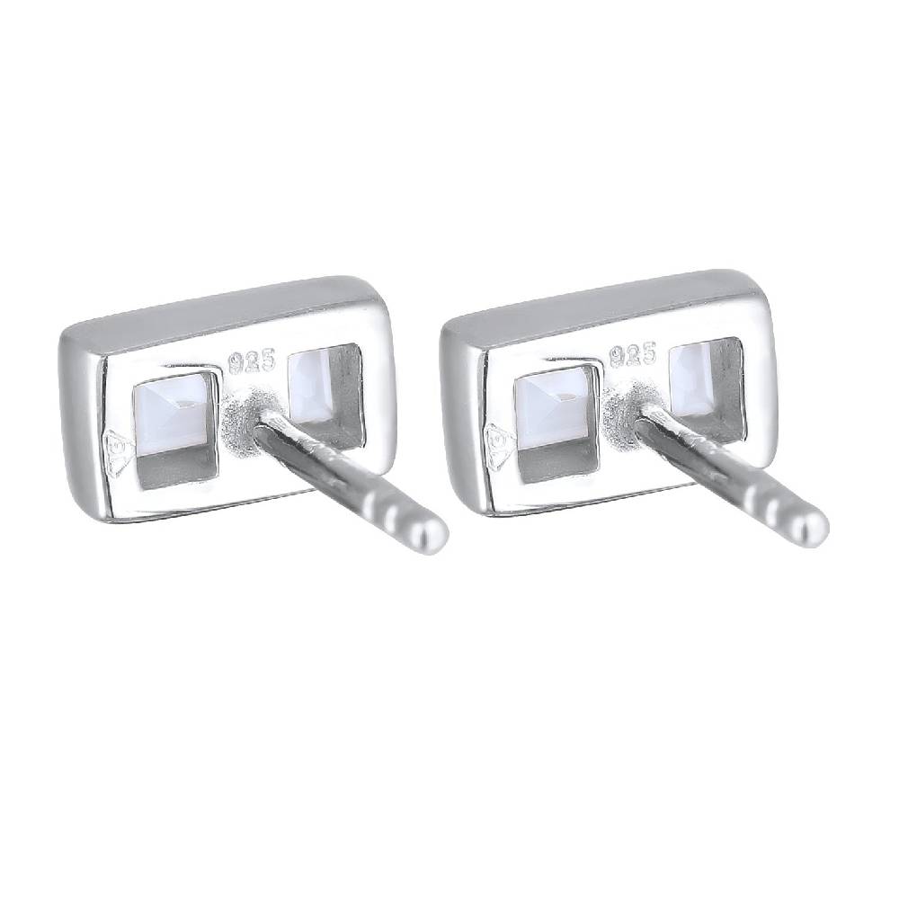 Kuzzoi Ohrstecker Rechteck | Topas (Weiß) Blitzangebot