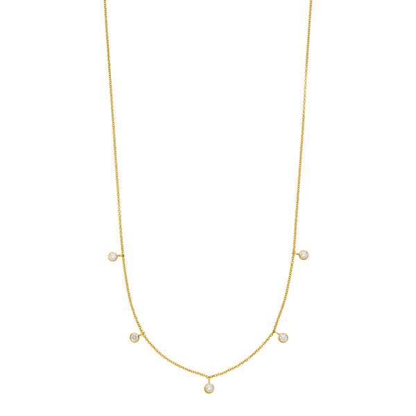 Leaf Jewelry Halskette "my first diamond" Charms, 14 K Gelbgold Jubiläumsangebot