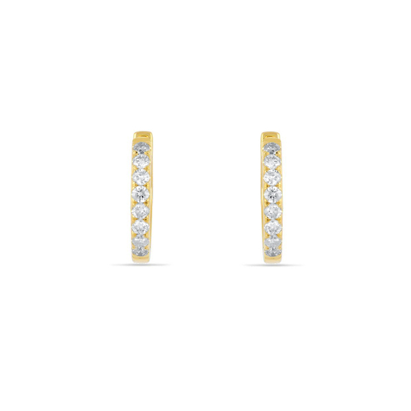 Leaf Jewelry Creole mit Diamanten, 18K Gelbgold Lagerräumung