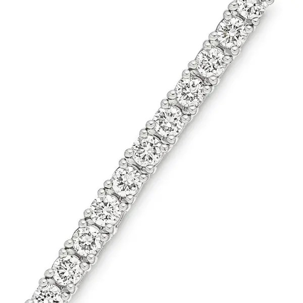 Leaf Jewelry Tennisarmband mit Diamanten, Weißgold, 3.42ct, 17.0cm Neueste Mode