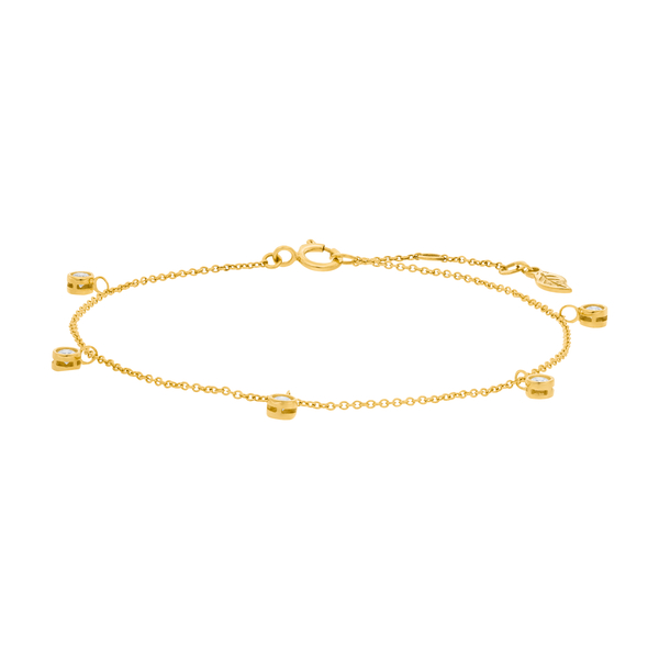 Leaf Jewelry Armkette "my first diamond" Charms, 14 K Gelbgold Zeitlich begrenztes Angebot