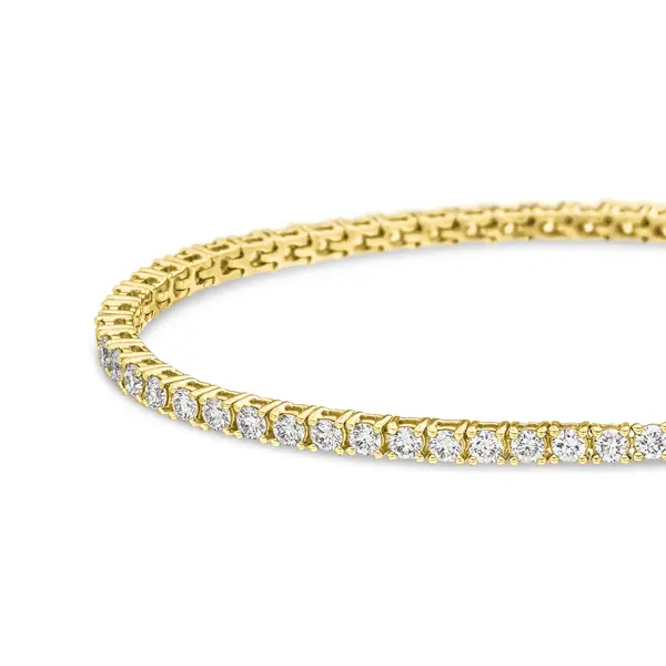 Leaf Jewelry Tennisarmband mit Diamanten, Gelbgold, 3.42ct, 17.0cm Exklusive Angebote
