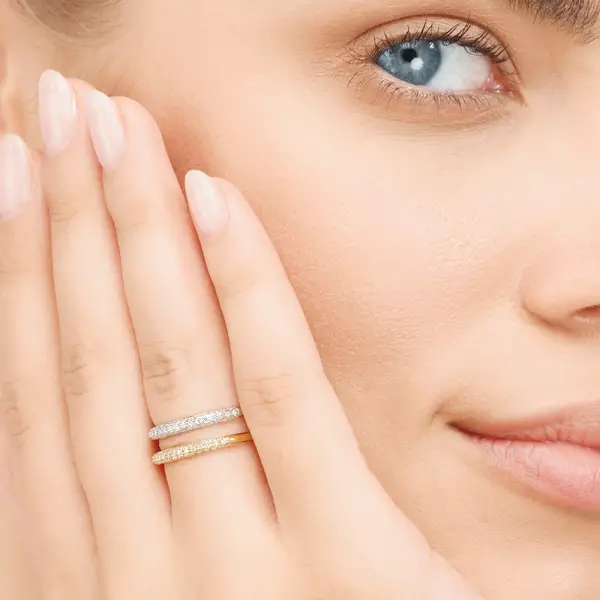 Leaf Jewelry Ring DAZZLE mit Diamanten, 14K Weißgold Blitzangebot