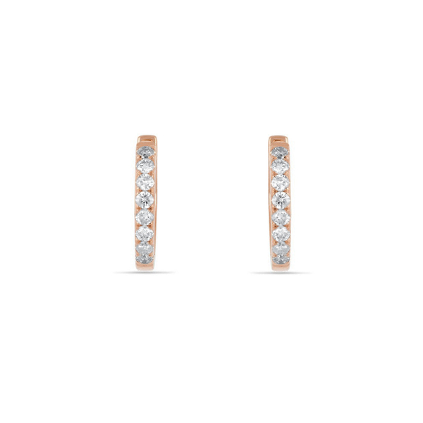 Leaf Jewelry Creole mit Diamanten, 18K Rosegold Kauf eins, bekomm eins gratis