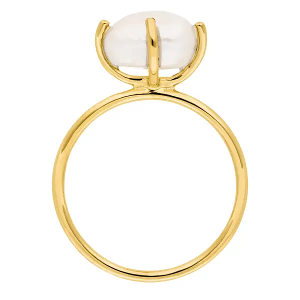 Leaf Jewelry Ring Barock Pearl, 14K Gelbgold Nur für heute