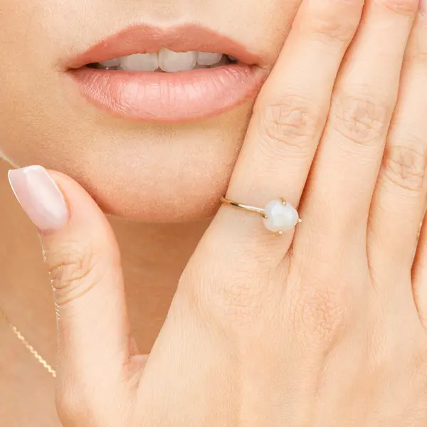 Leaf Jewelry Ring Barock Pearl, 14K Gelbgold Nur für heute
