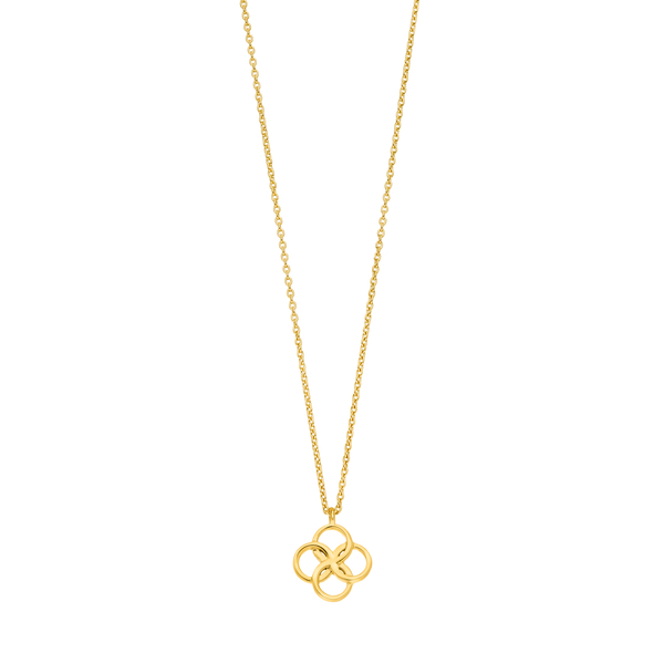 Leaf Jewelry Halskette Clover Charm, 18 K Gelbgold vergoldet Vierteljährliche Förderung