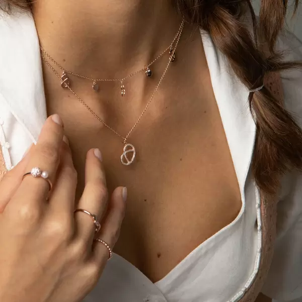 Leaf Jewelry Halskette Brezn Charm, 18 K Gelbgold vergoldet Discount Store für neue Produkte