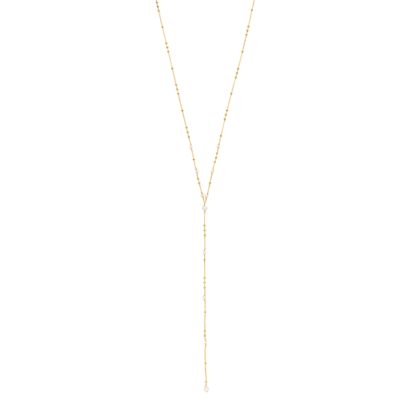 Leaf Jewelry Y-Halskette Flying Pearls, 18 K Gelbgold vergoldet Speichern exportieren
