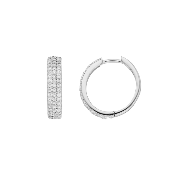 Leaf Jewelry Creole Shiny mit Zirkonia, 925 Sterlingsilber Black Friday Preise