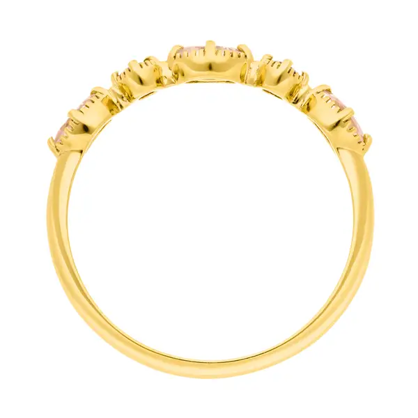 Leaf Jewelry Silber Ring, Oval Gems, Rosenquarz, Gelbgold Rabatte dieses Monats