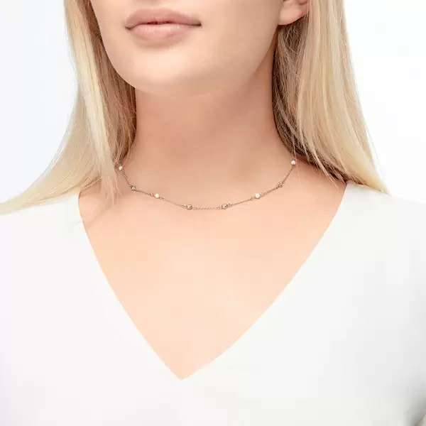 Leaf Jewelry Halskette Pure mit Süßwasserzuchtperlen, 925 Sterlingsilber Flash Sale